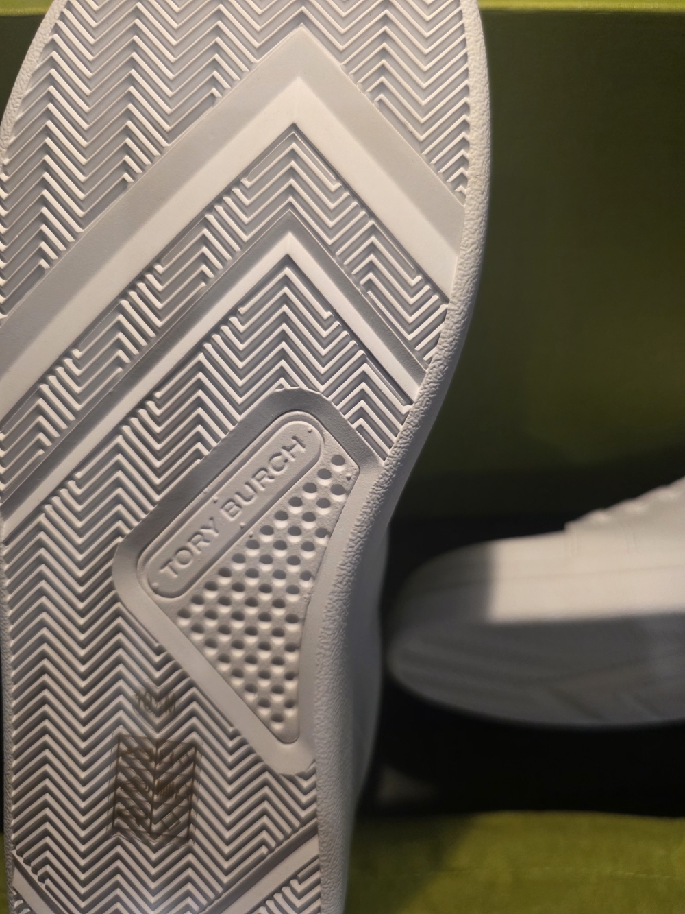 Tory Burch Howell Court White Sneakers with Blush Pink - Picture 6 of 6